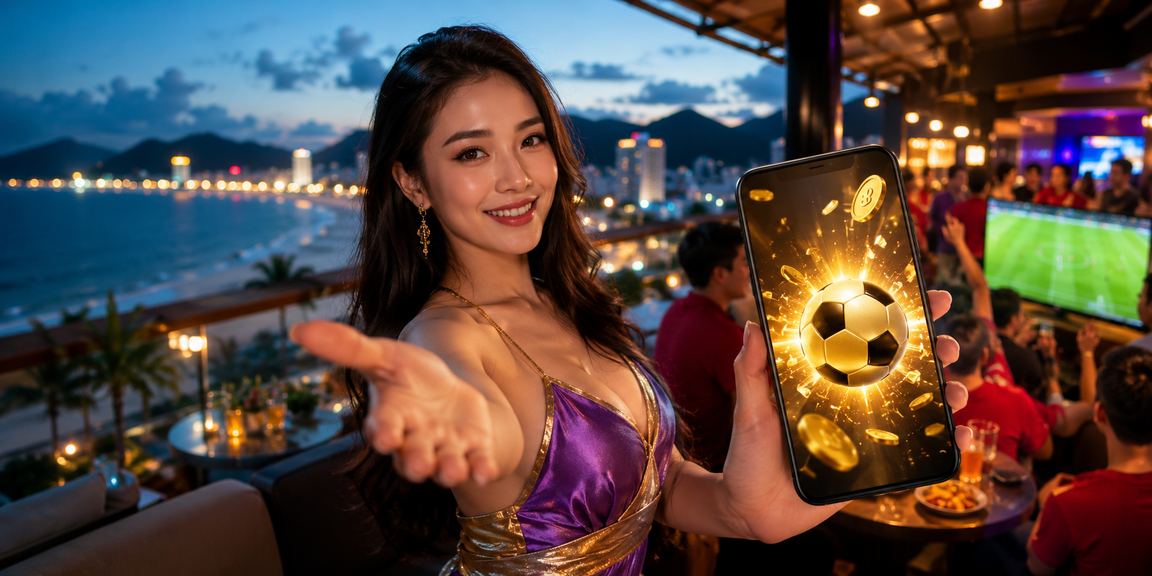 Người dùng Đà Nẵng dùng điện thoại truy cập v05 tại bãi biển