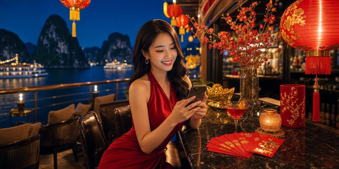 Lễ hội đèn lồng Hạ Long Bay với phong bì đỏ may mắn và trò chơi trực tuyến